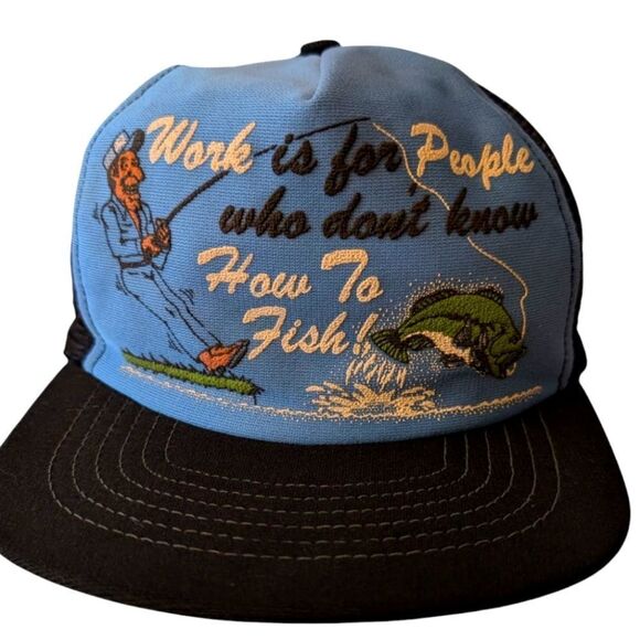 Vintage Other - Men's Vintage‎ Novelty Funny Fishing Hat